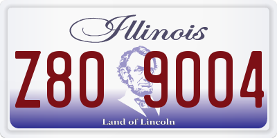 IL license plate Z809004