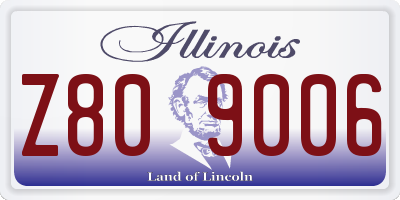 IL license plate Z809006