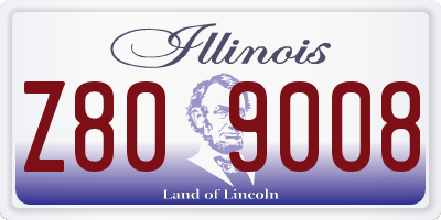 IL license plate Z809008