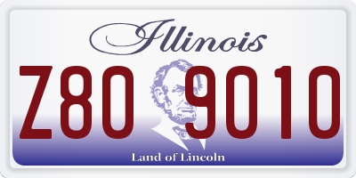 IL license plate Z809010