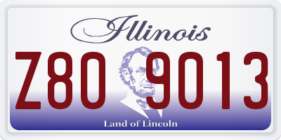 IL license plate Z809013