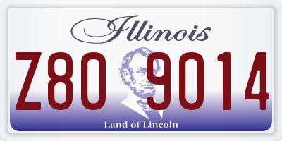 IL license plate Z809014