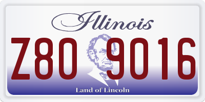 IL license plate Z809016