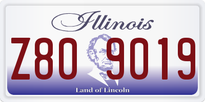 IL license plate Z809019