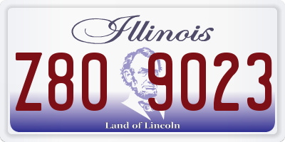 IL license plate Z809023
