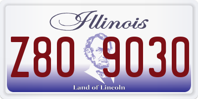 IL license plate Z809030