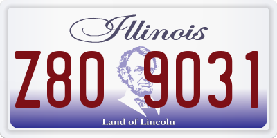 IL license plate Z809031