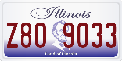 IL license plate Z809033