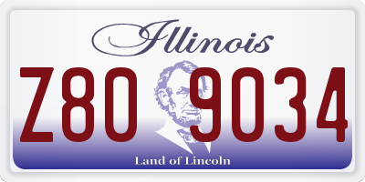 IL license plate Z809034