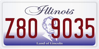 IL license plate Z809035