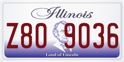 IL license plate Z809036