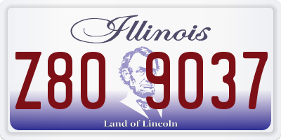 IL license plate Z809037
