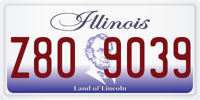 IL license plate Z809039