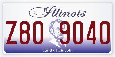 IL license plate Z809040