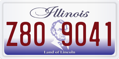 IL license plate Z809041
