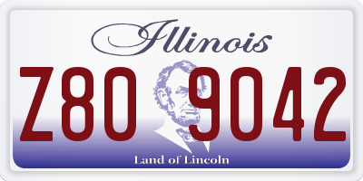 IL license plate Z809042
