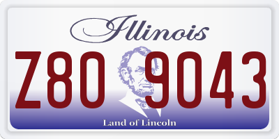 IL license plate Z809043