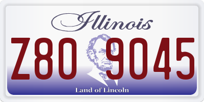 IL license plate Z809045