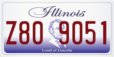 IL license plate Z809051