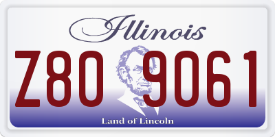 IL license plate Z809061