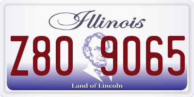 IL license plate Z809065
