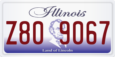 IL license plate Z809067