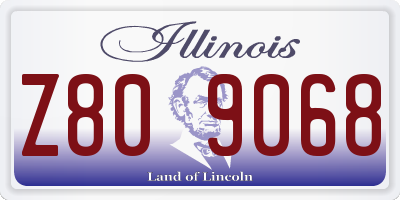 IL license plate Z809068