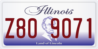 IL license plate Z809071