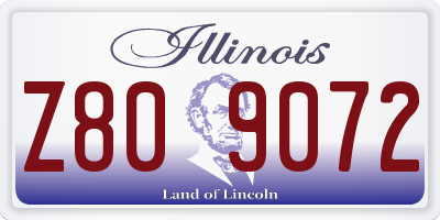 IL license plate Z809072