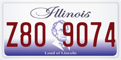 IL license plate Z809074