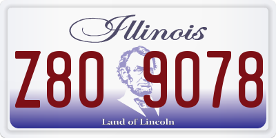 IL license plate Z809078