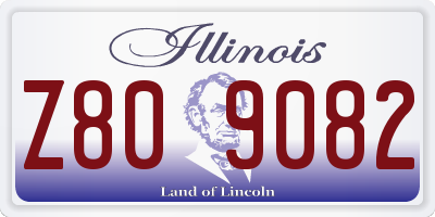 IL license plate Z809082