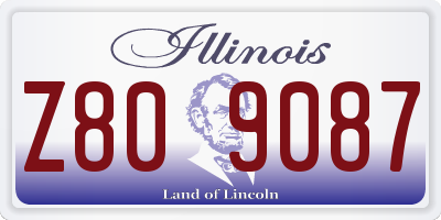 IL license plate Z809087