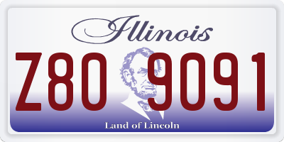 IL license plate Z809091