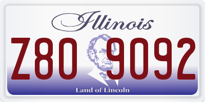 IL license plate Z809092