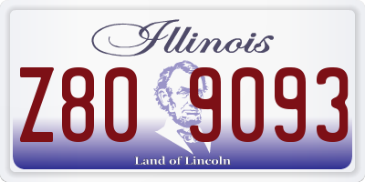 IL license plate Z809093