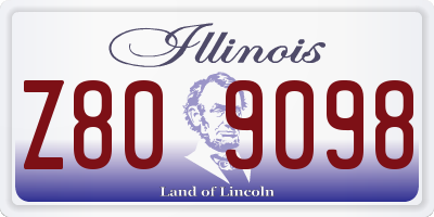 IL license plate Z809098