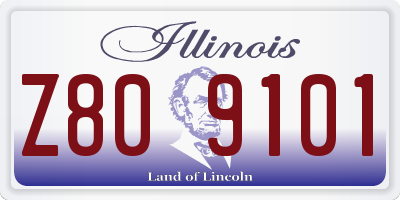 IL license plate Z809101