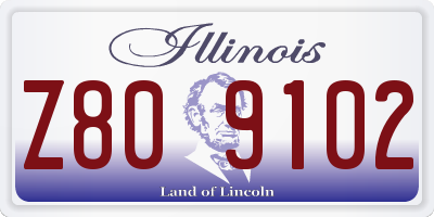 IL license plate Z809102
