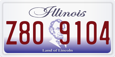 IL license plate Z809104
