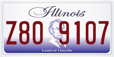 IL license plate Z809107
