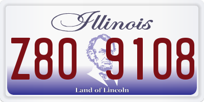 IL license plate Z809108
