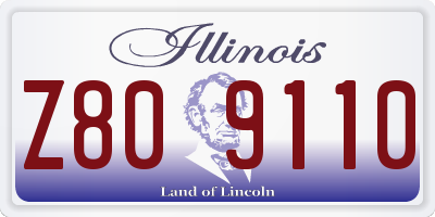 IL license plate Z809110