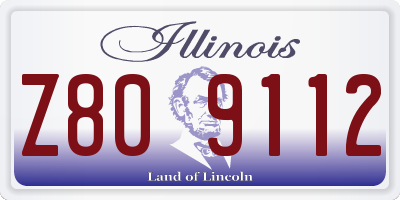IL license plate Z809112
