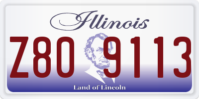IL license plate Z809113