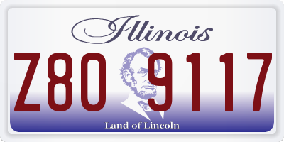 IL license plate Z809117