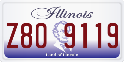 IL license plate Z809119