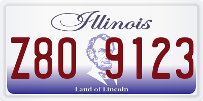 IL license plate Z809123