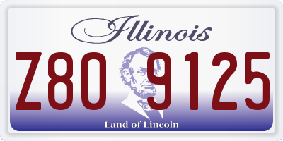 IL license plate Z809125
