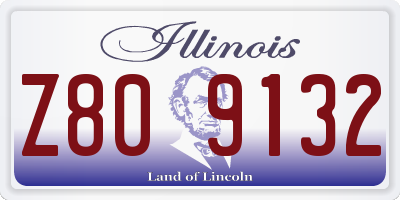IL license plate Z809132
